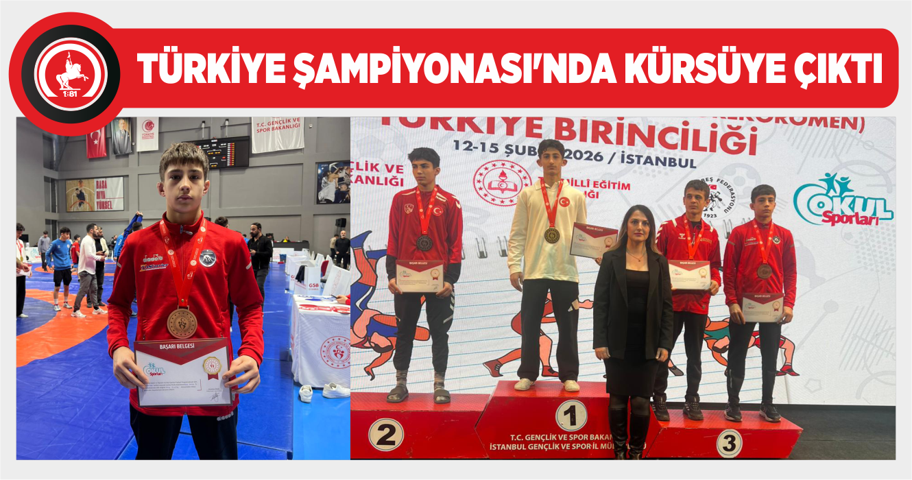 DÜZCE BELEDİYESİ GÜREŞ SPORCUSU TÜRKİYE 3'ÜNCÜSÜ OLDU
