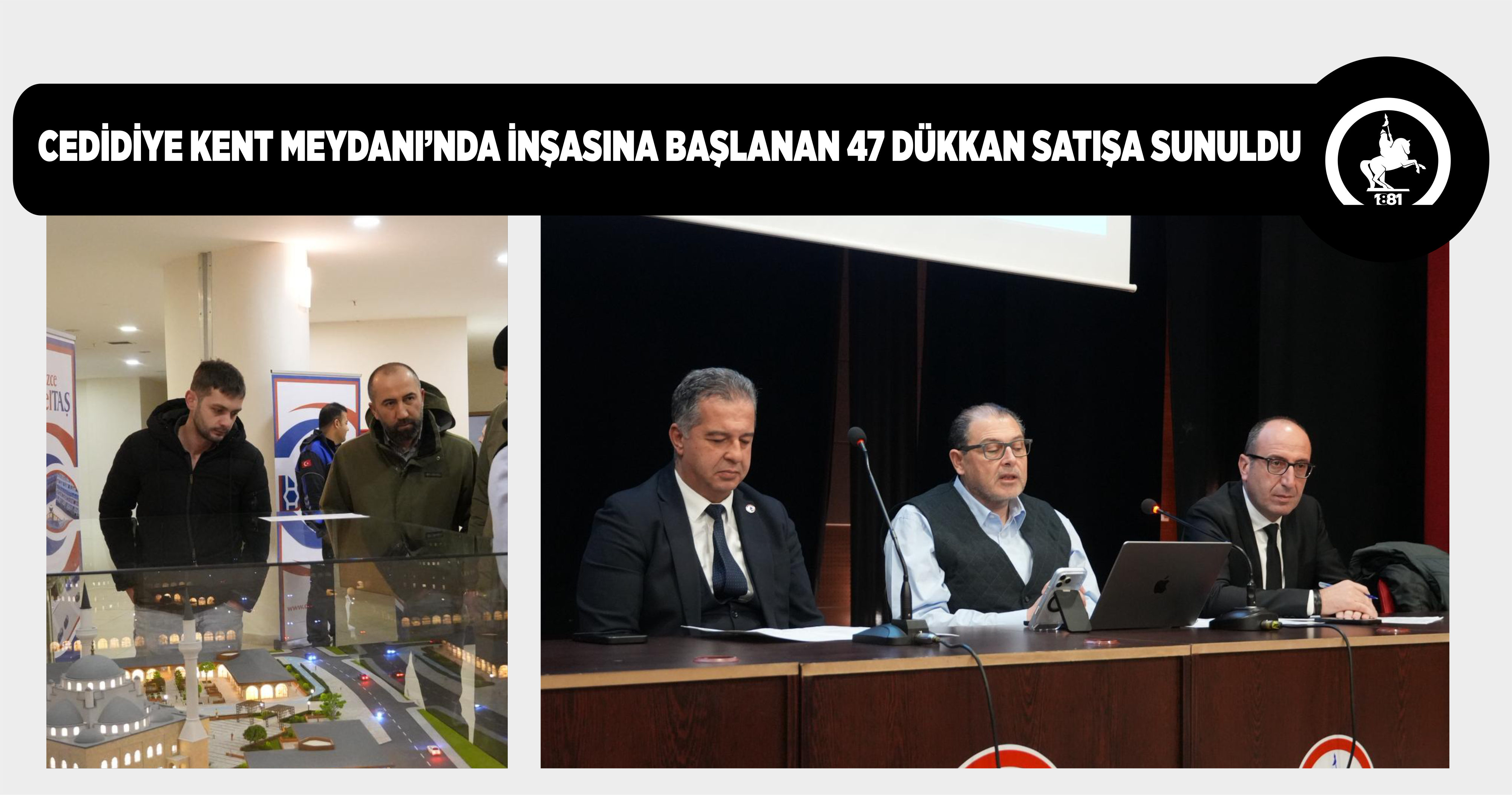 CEDİDİYE KENT MEYDANI’NDA İNŞASINA BAŞLANAN 47 DÜKKAN SATIŞA SUNULDU