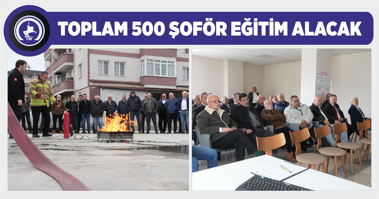 DÜZCE ULAŞIM A.Ş. ŞOFÖRLERİNE TEMEL YANGIN EĞİTİMİ