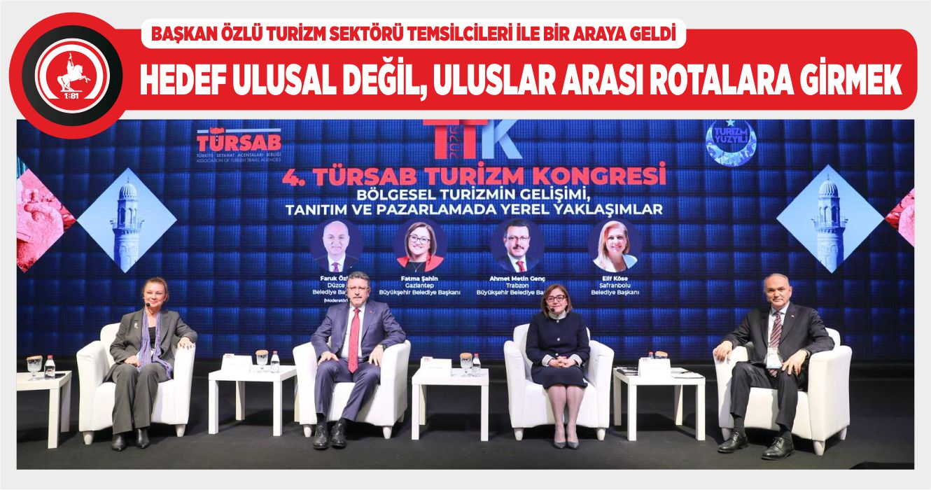BAŞKAN ÖZLÜ TÜRSAB’IN KONGRESİNDE