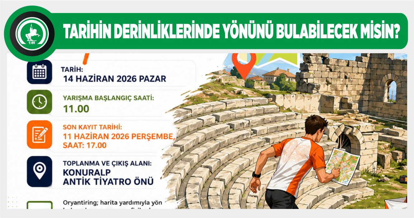 1. KONURALP GAZİ ORYANTİRİNG YARIŞMASI BAŞLIYOR