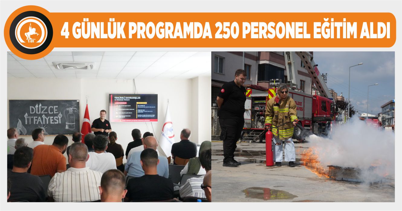 DÜZCE İTFAİYESİ'NDEN AKARYAKIT İSTASYONU ÇALIŞANLARINA YANGIN GÜVENLİĞİ EĞİTİMİ