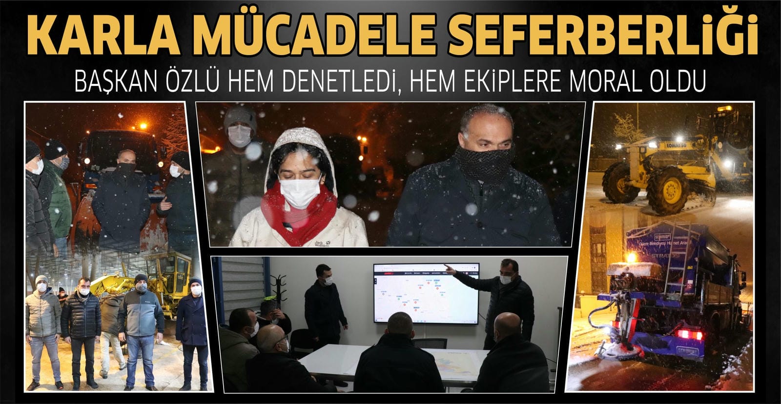 DÜZCE BELEDİYESİNDEN KAR MESAİSİ