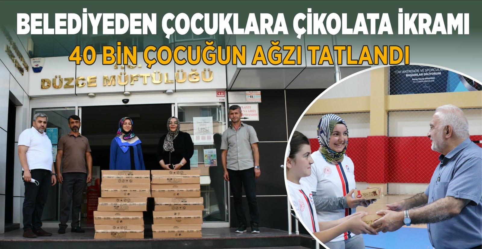 ÇOCUKLARA ÇİKOLATA JESTİ