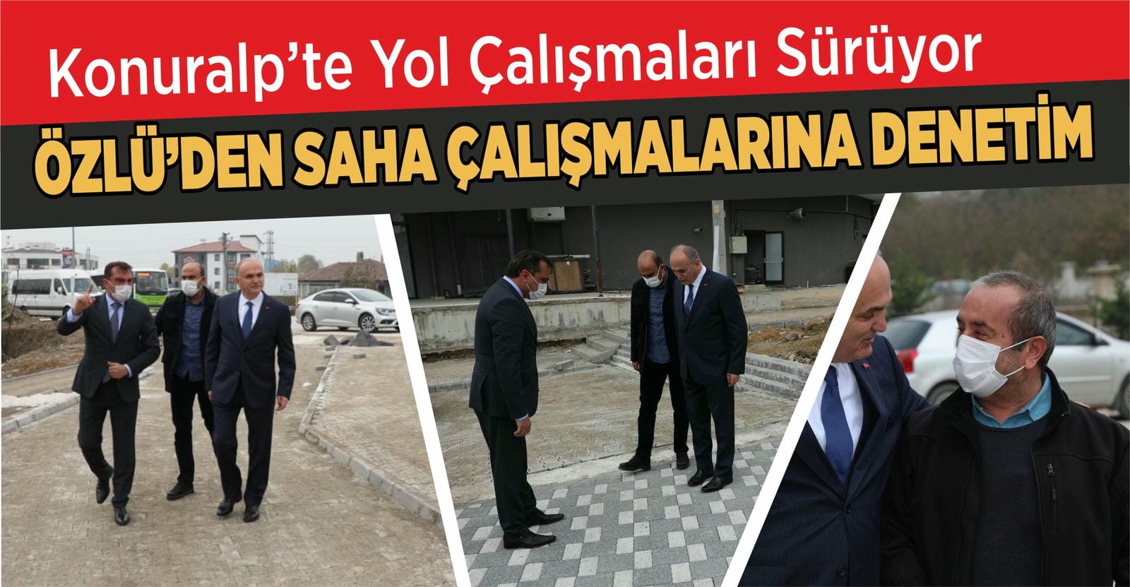 KONURALP’TE YOL ÇALIŞMALARI SÜRÜYOR