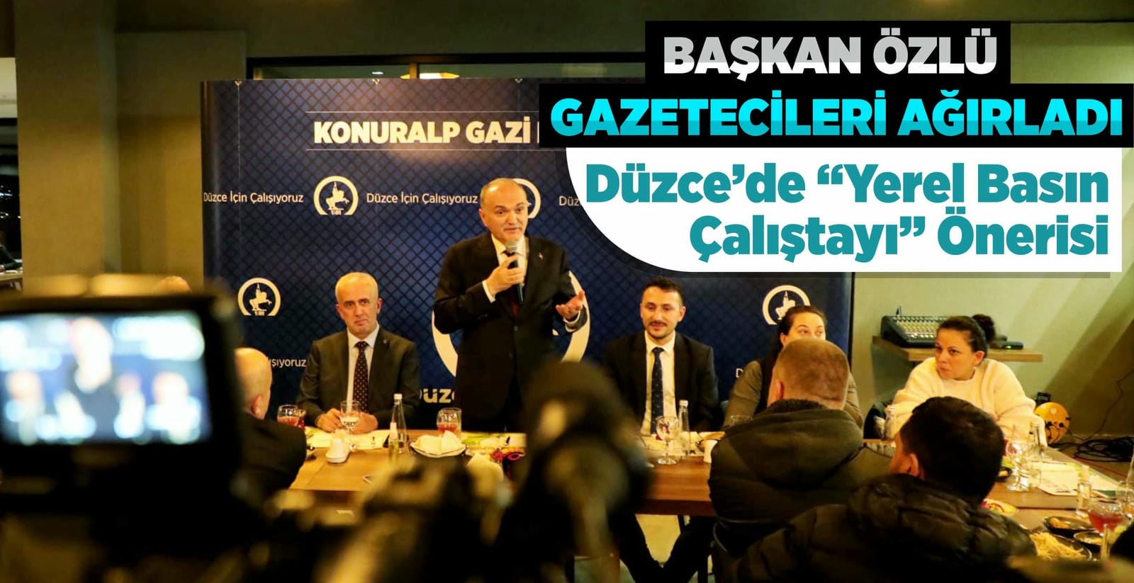 BAŞKAN ÖZLÜ GAZETECİLER İLE BULUŞTU