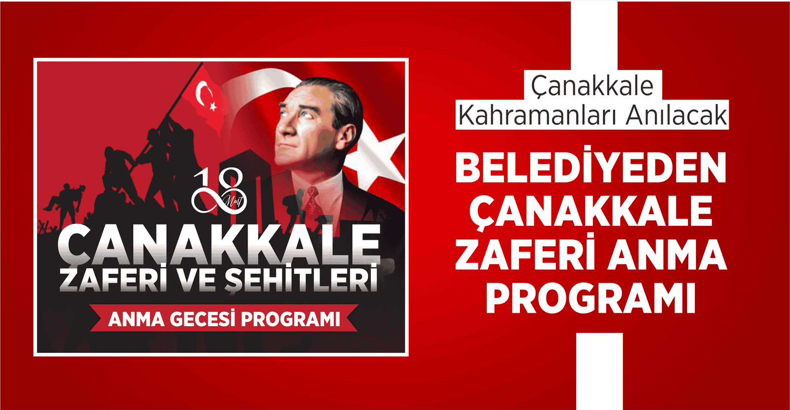 BELEDİYEDEN ÇANAKKALE ZAFERİ ANMA PROGRAMI